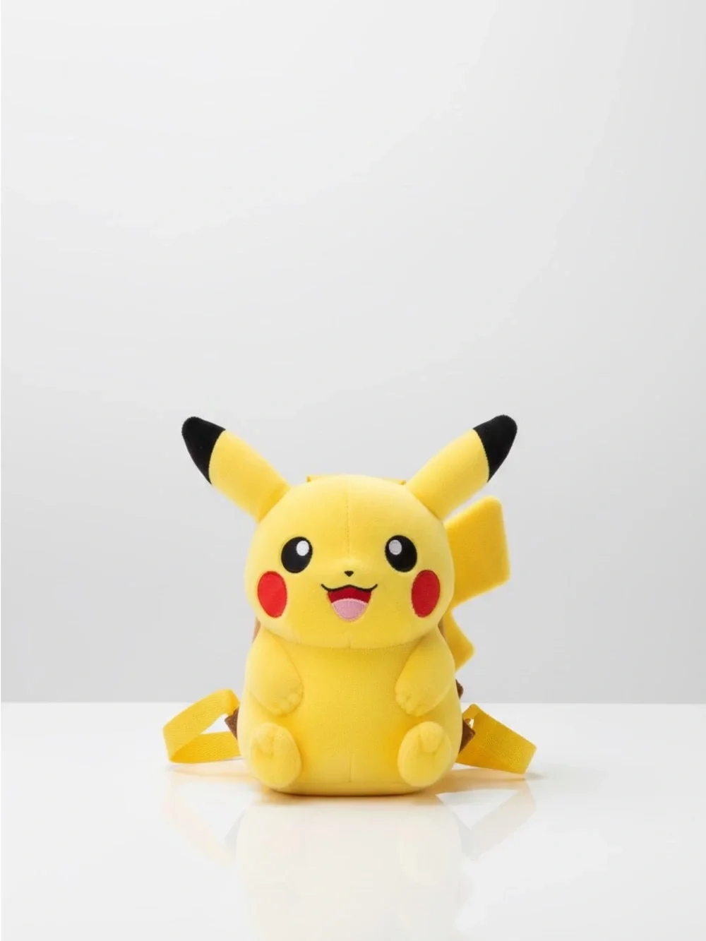 Pokemon Pikachu Plush Backpack - Yellow with Black & Red Accents